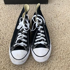 Black high top converse